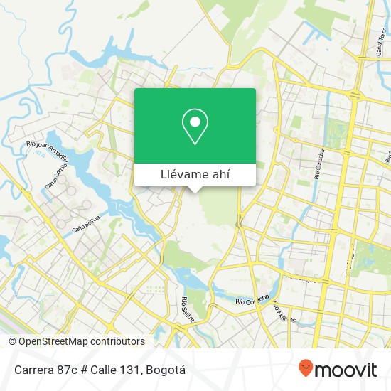 Mapa de Carrera 87c # Calle 131
