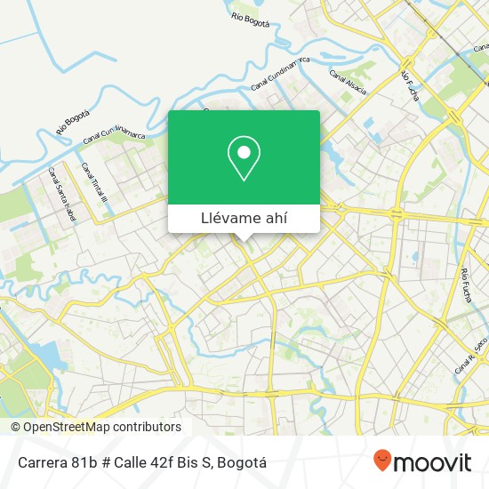 Mapa de Carrera 81b # Calle 42f Bis S