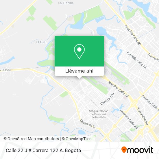 Mapa de Calle 22 J # Carrera 122 A