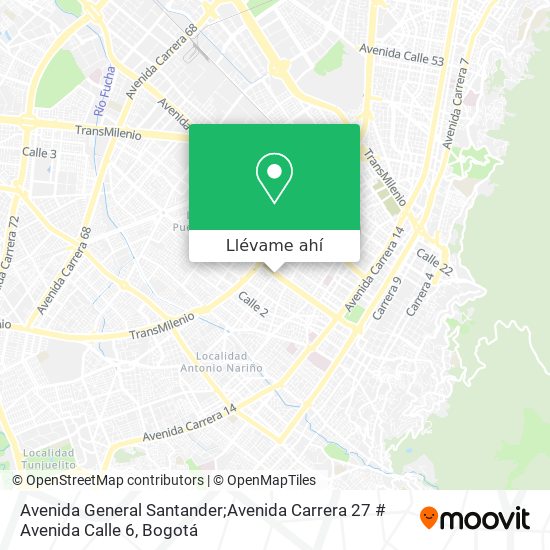 Mapa de Avenida General Santander;Avenida Carrera 27 # Avenida Calle 6