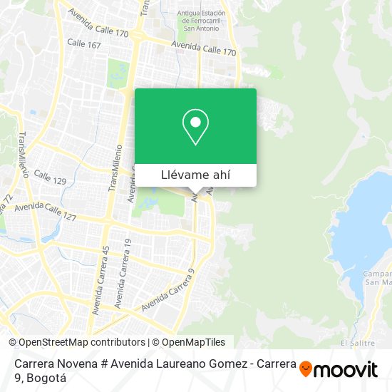 Mapa de Carrera Novena # Avenida Laureano Gomez - Carrera 9