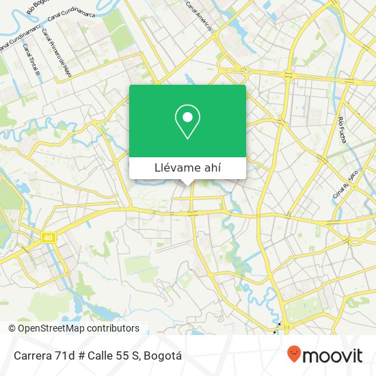 Mapa de Carrera 71d # Calle 55 S