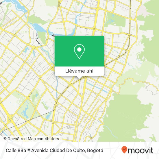 Mapa de Calle 88a # Avenida Ciudad De Quito