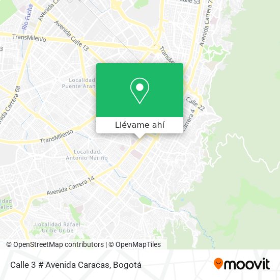 Mapa de Calle 3 # Avenida Caracas