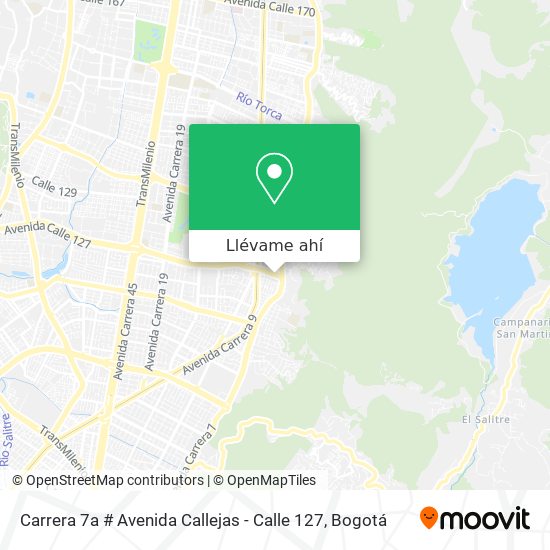 Mapa de Carrera 7a # Avenida Callejas - Calle 127