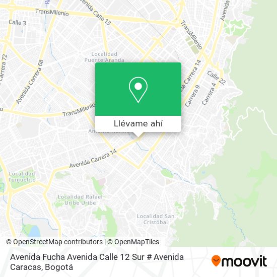 Mapa de Avenida Fucha Avenida Calle 12 Sur # Avenida Caracas
