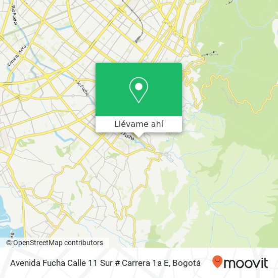 Mapa de Avenida Fucha Calle 11 Sur # Carrera 1a E