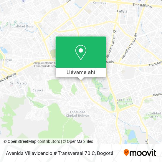 Mapa de Avenida Villavicencio # Transversal 70 C