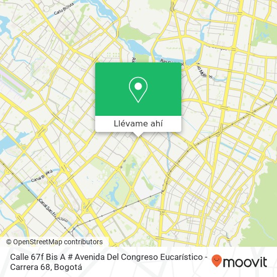 Mapa de Calle 67f Bis A # Avenida Del Congreso Eucarístico - Carrera 68