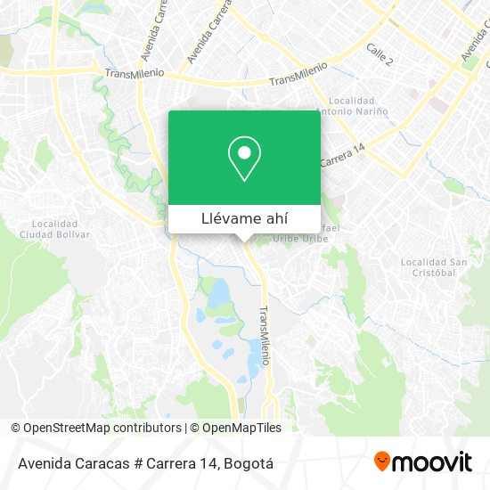 Mapa de Avenida Caracas # Carrera 14