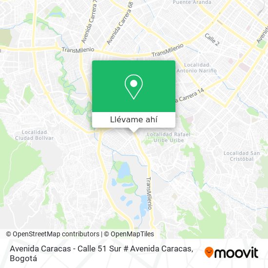 Mapa de Avenida Caracas - Calle 51 Sur # Avenida Caracas