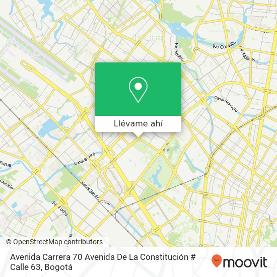 Mapa de Avenida Carrera 70 Avenida De La Constitución # Calle 63