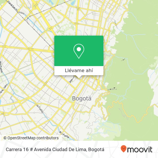 Mapa de Carrera 16 # Avenida Ciudad De Lima