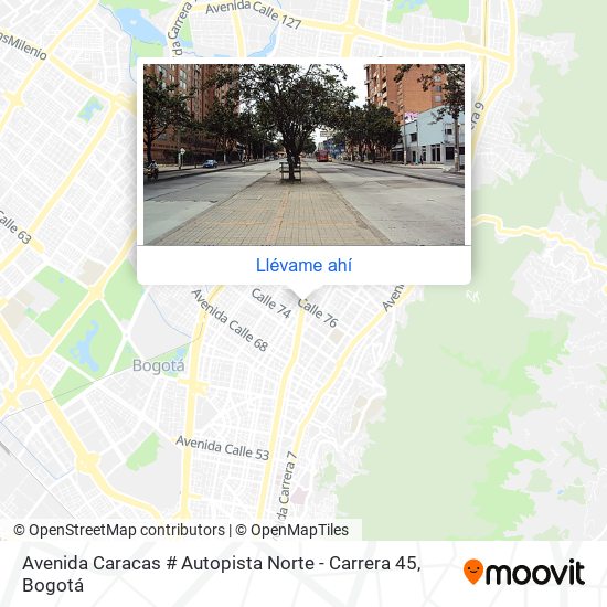 Mapa de Avenida Caracas # Autopista Norte - Carrera 45
