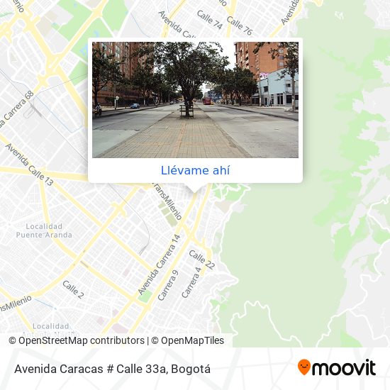 Mapa de Avenida Caracas # Calle 33a