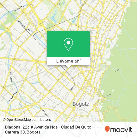 Mapa de Diagonal 22c # Avenida Nqs - Ciudad De Quito - Carrera 30