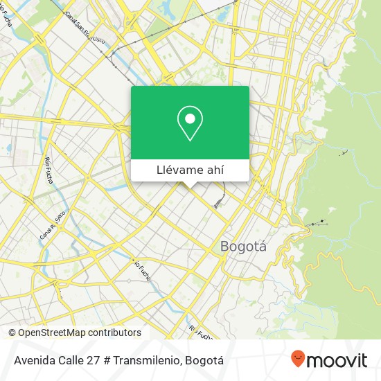 Mapa de Avenida Calle 27 # Transmilenio