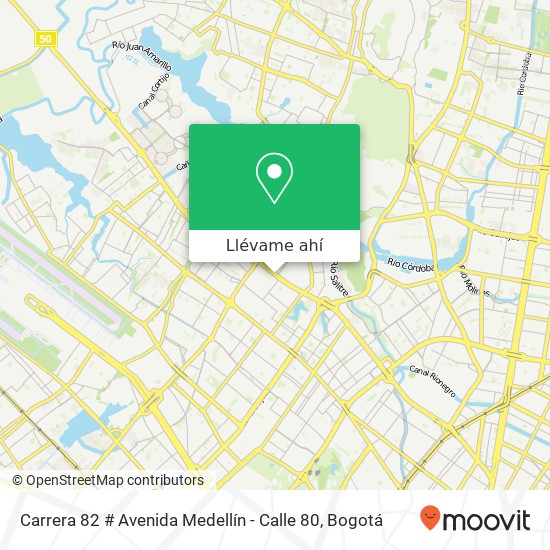Mapa de Carrera 82 # Avenida Medellín - Calle 80