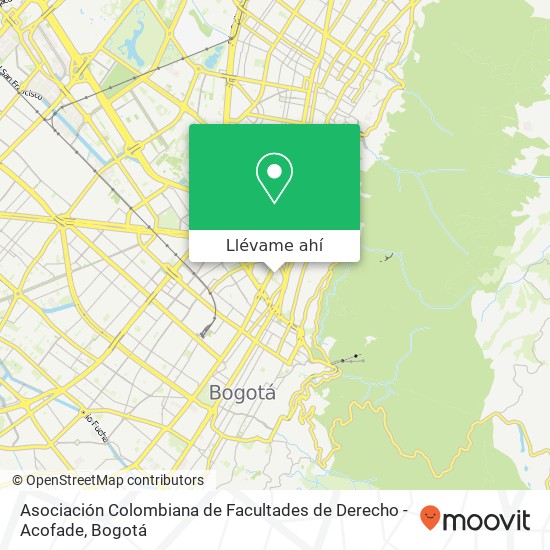 Mapa de Asociación Colombiana de Facultades de Derecho - Acofade