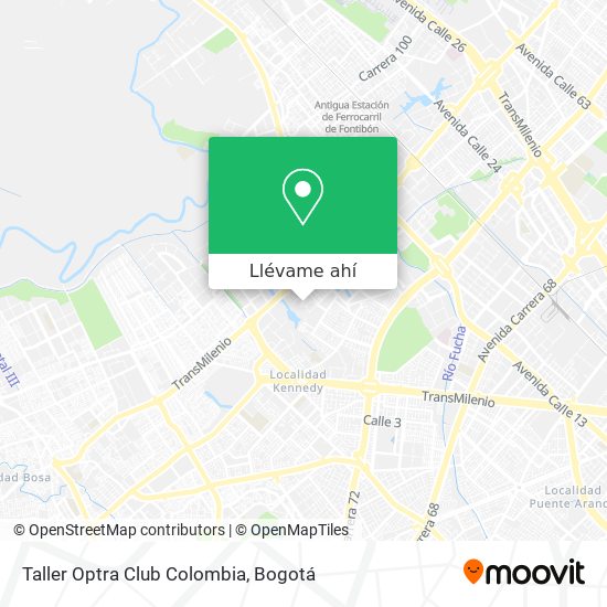 Mapa de Taller Optra Club Colombia