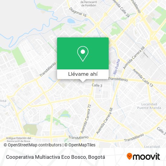 Mapa de Cooperativa Multiactiva Eco Bosco