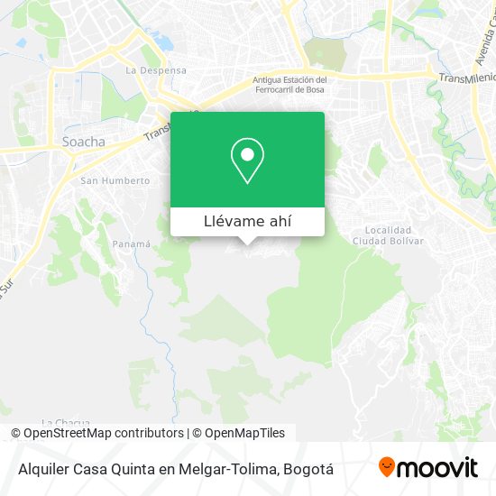 Mapa de Alquiler Casa Quinta en Melgar-Tolima