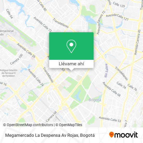 Mapa de Megamercado La Despensa Av Rojas