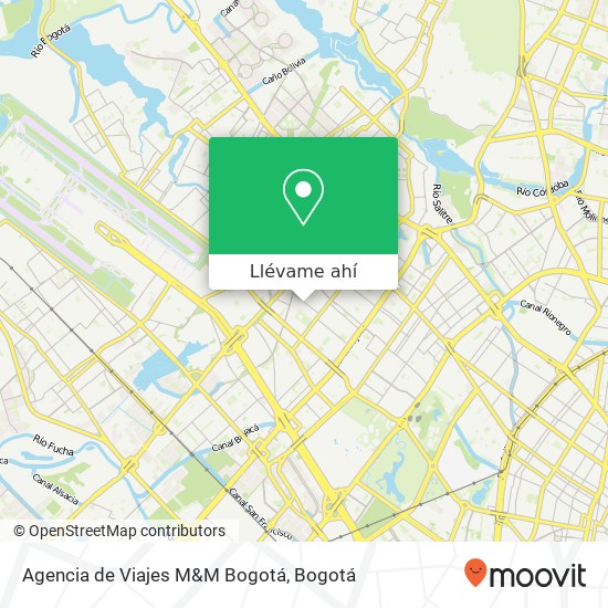 Mapa de Agencia de Viajes M&M Bogotá