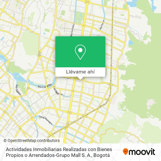 Mapa de Actividades Inmobiliarias Realizadas con Bienes Propios o Arrendados-Grupo Mall S. A.