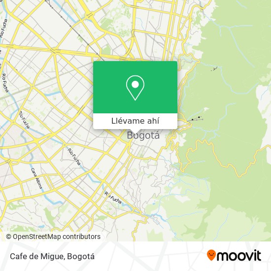 Mapa de Cafe de Migue