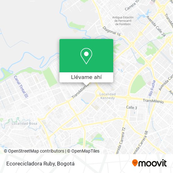 Mapa de Ecorecicladora Ruby