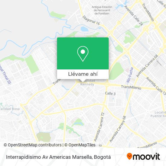 Mapa de Interrapidisimo Av Americas Marsella