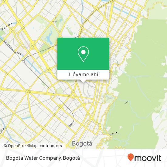 Mapa de Bogota Water Company