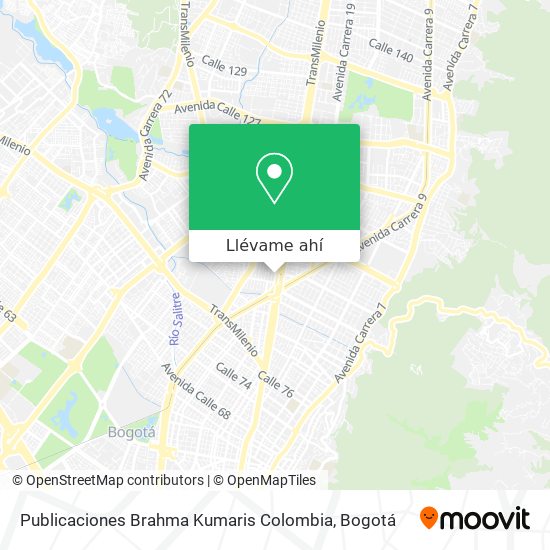Mapa de Publicaciones Brahma Kumaris Colombia