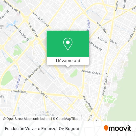 Mapa de Fundación Volver a Empezar Ov