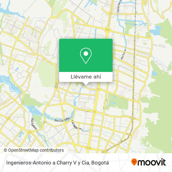 Mapa de Ingenieros-Antonio a Charry V y Cia