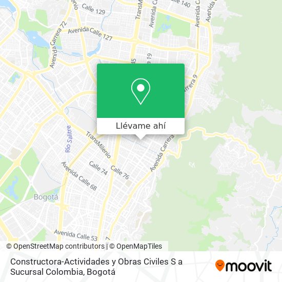 Mapa de Constructora-Actividades y Obras Civiles S a Sucursal Colombia