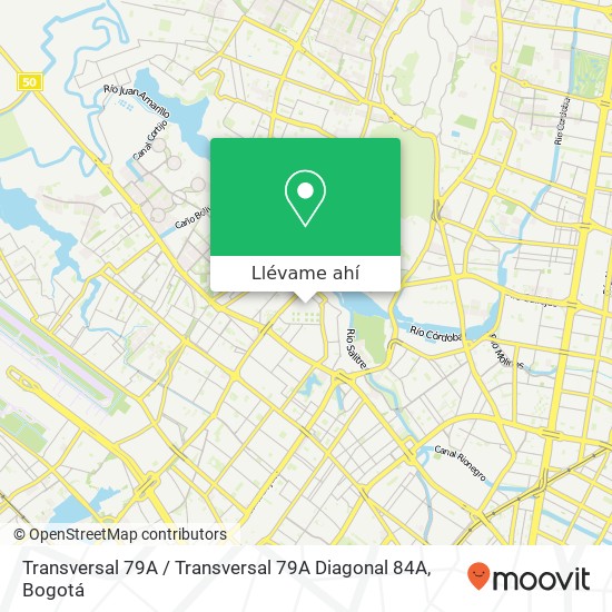 Mapa de Transversal 79A / Transversal 79A Diagonal 84A
