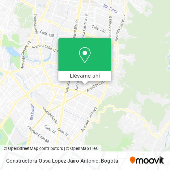 Mapa de Constructora-Ossa Lopez Jairo Antonio