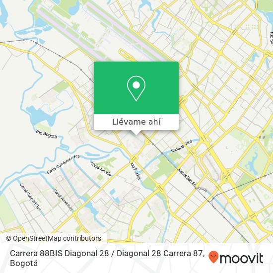Mapa de Carrera 88BIS Diagonal 28 / Diagonal 28 Carrera 87
