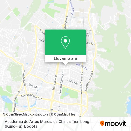 Mapa de Academia de Artes Marciales Chinas Tien Long (Kung-Fu)