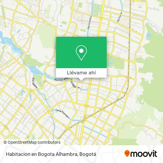 Mapa de Habitacion en Bogota Alhambra