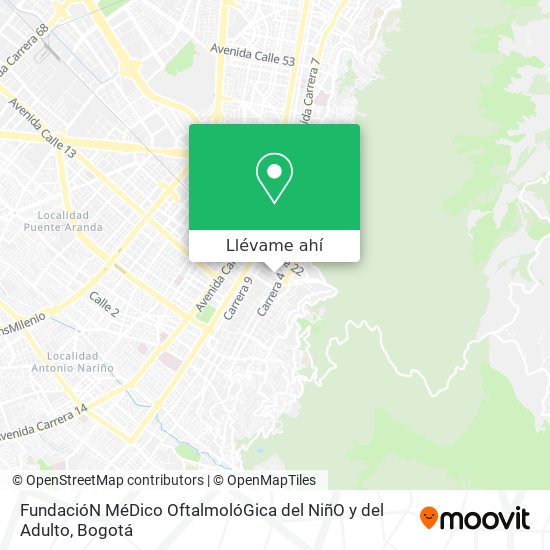 Mapa de FundacióN MéDico OftalmolóGica del NiñO y del Adulto