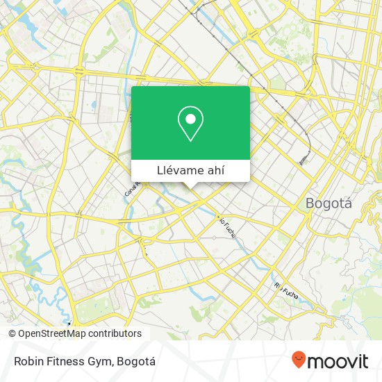 Mapa de Robin Fitness Gym
