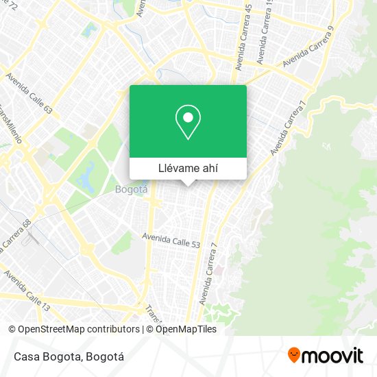 Mapa de Casa Bogota
