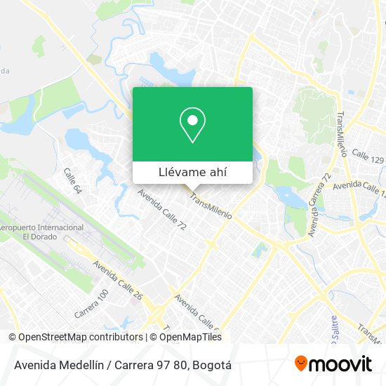 Mapa de Avenida Medellín / Carrera 97 80