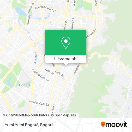 Mapa de Yumi Yumi Bogotá
