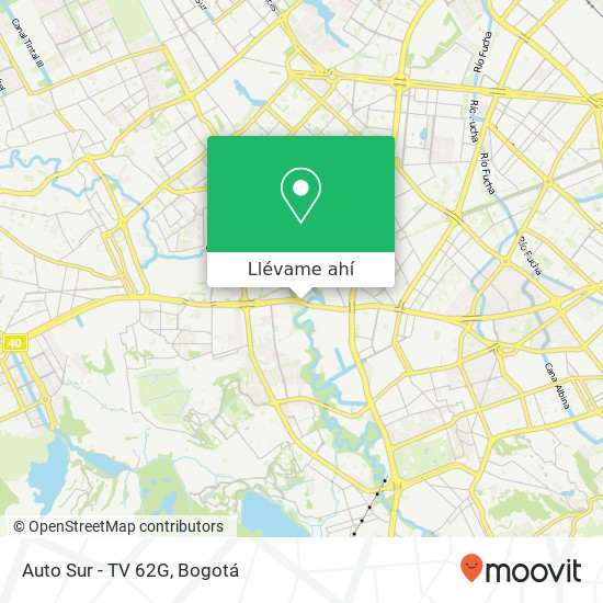 Mapa de Auto Sur - TV 62G