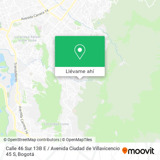 Mapa de Calle 46 Sur 13B E / Avenida Ciudad de Villavicencio 45 S