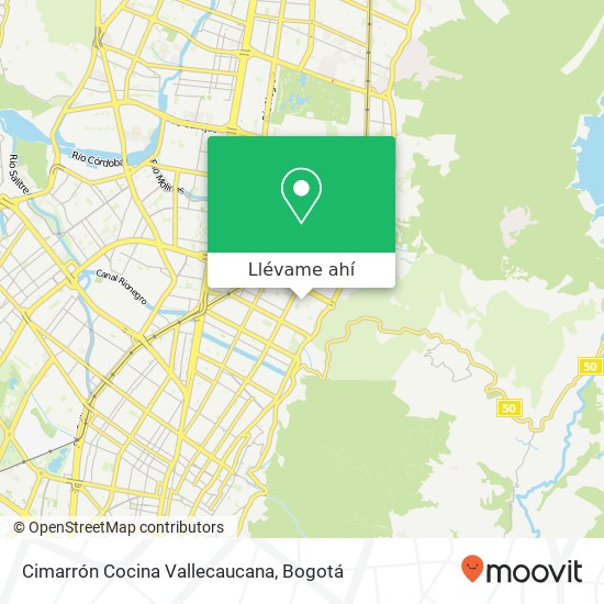 Mapa de Cimarrón Cocina Vallecaucana